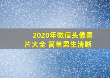 2020年微信头像图片大全 简单男生清晰